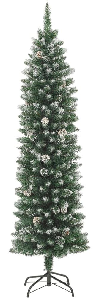 vidaXL Künstlicher Weihnachtsbaum mit Ständer Schlank 120 cm PVC 345164 Bild 1