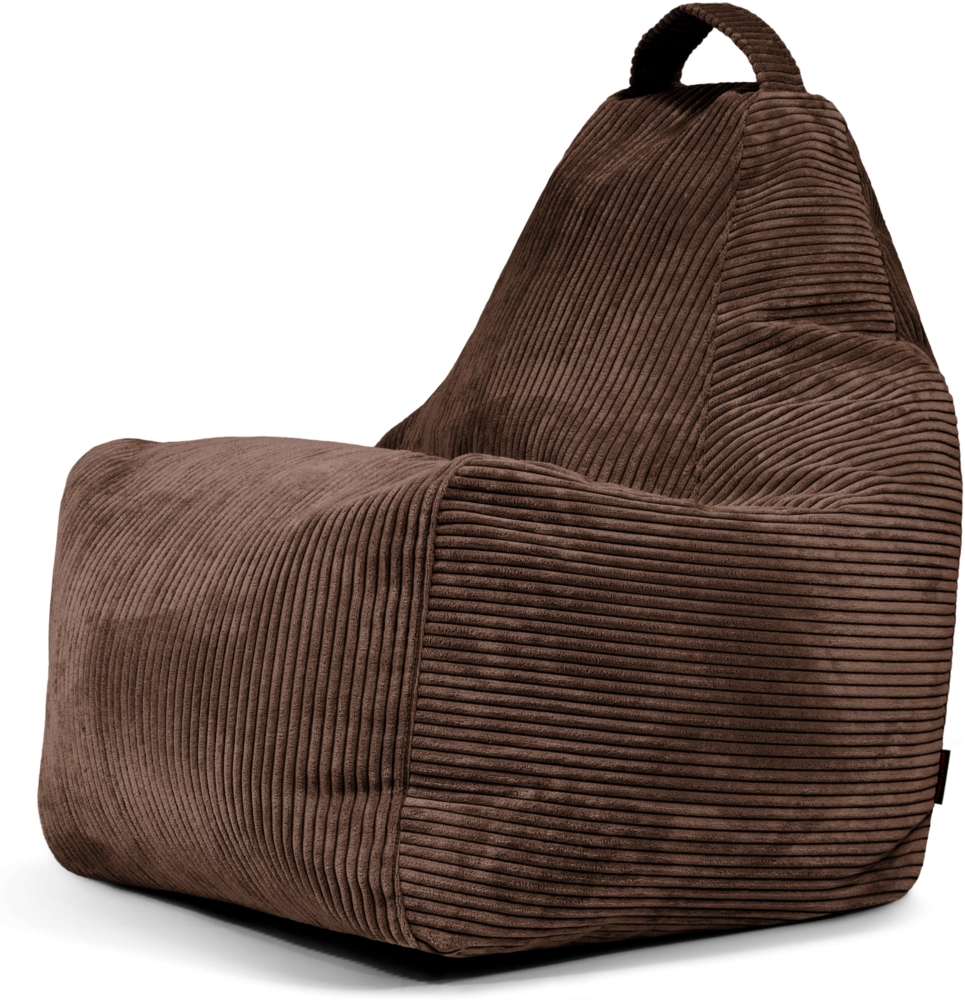 Sitzsack ‘Play‘, Bezugstoff - Waves, 100% Polyester, Chocolate, 85x80x80 cm. Bild 1