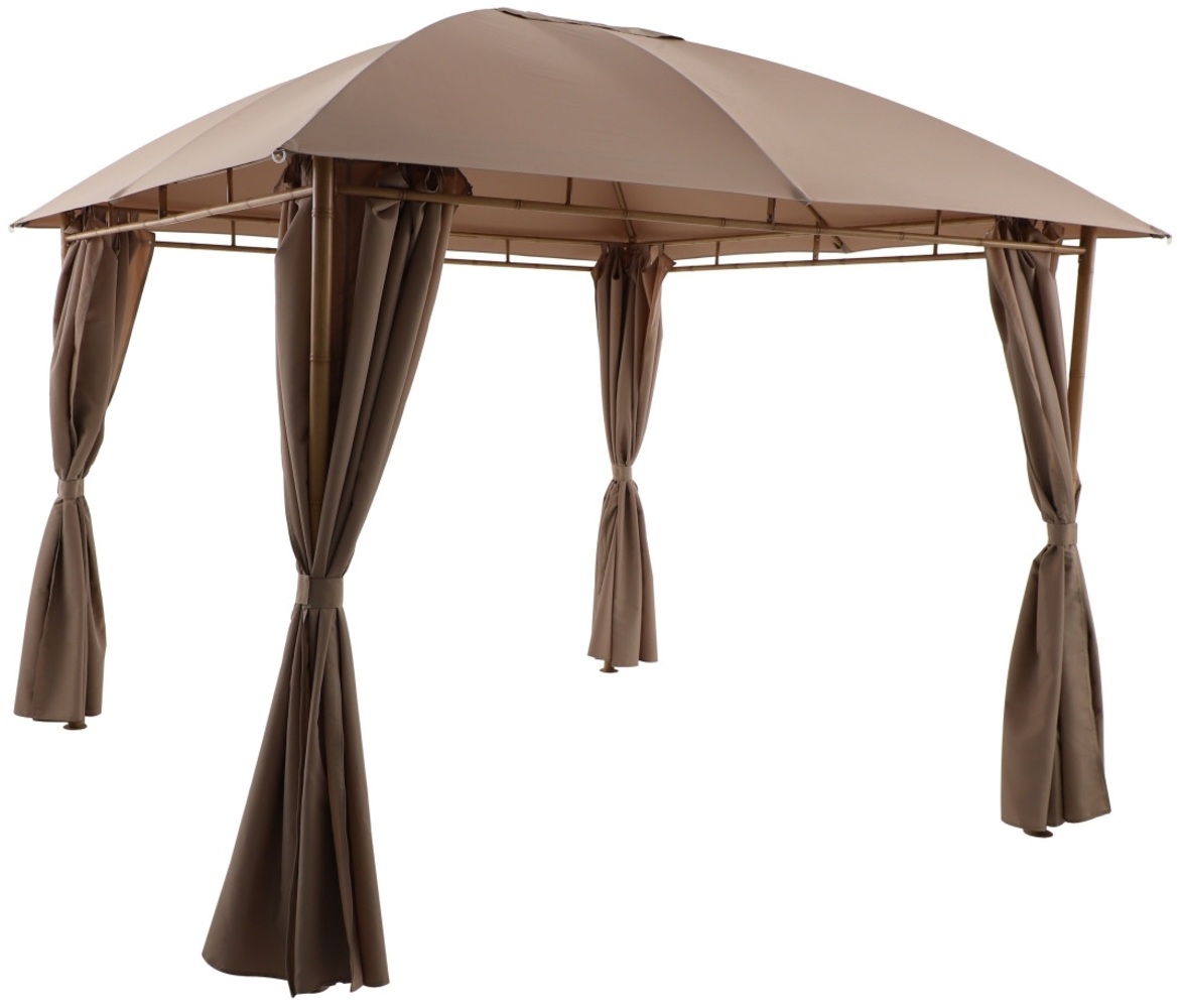 Primaster Pavillon Bambus Metall 3x3m Gartenzelt Gartenpavillon Seitenteile Bild 1