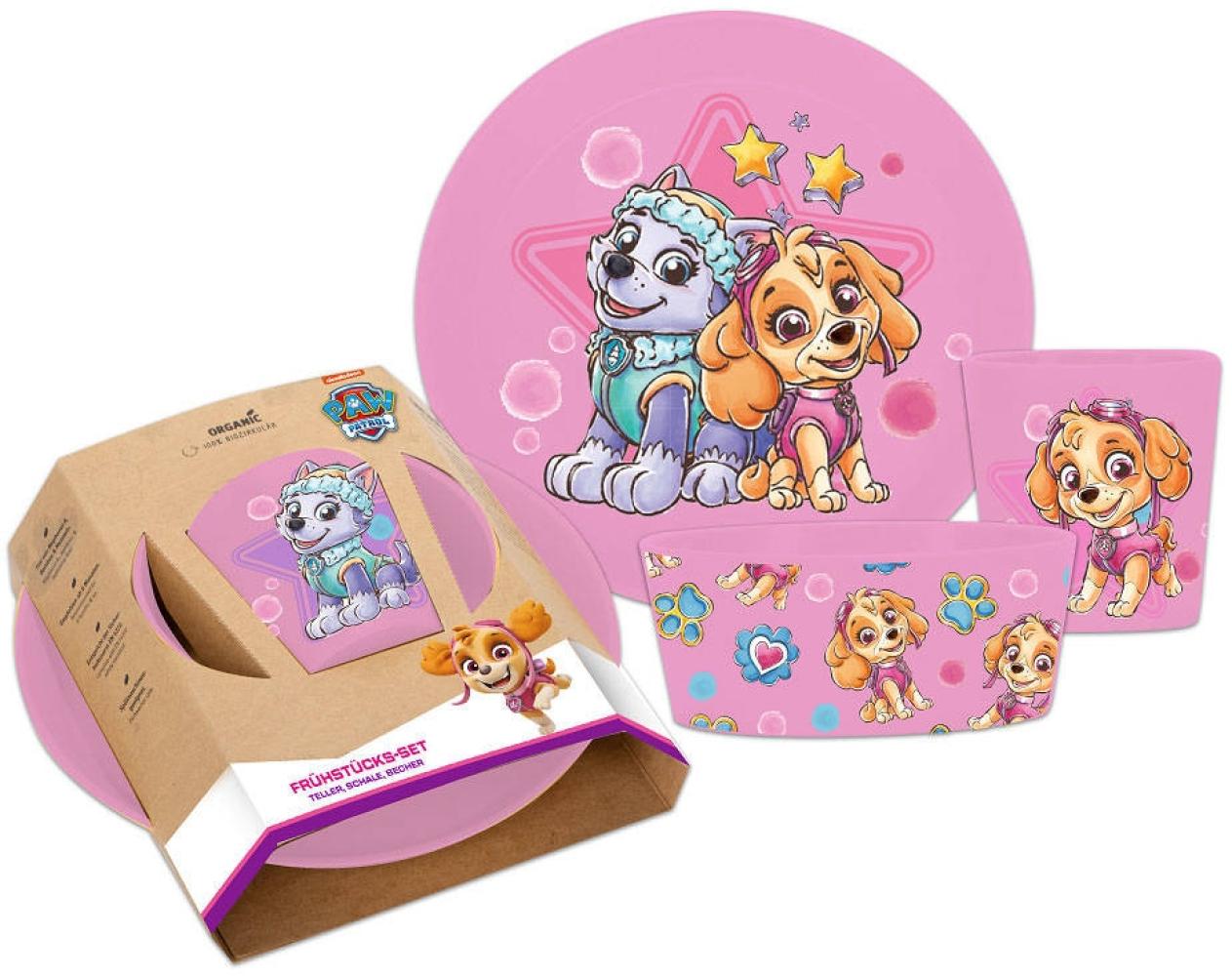 Koziol CONNECT Kindergeschirrset 3-teilig Paw Patrol organic pink - A Bild 1