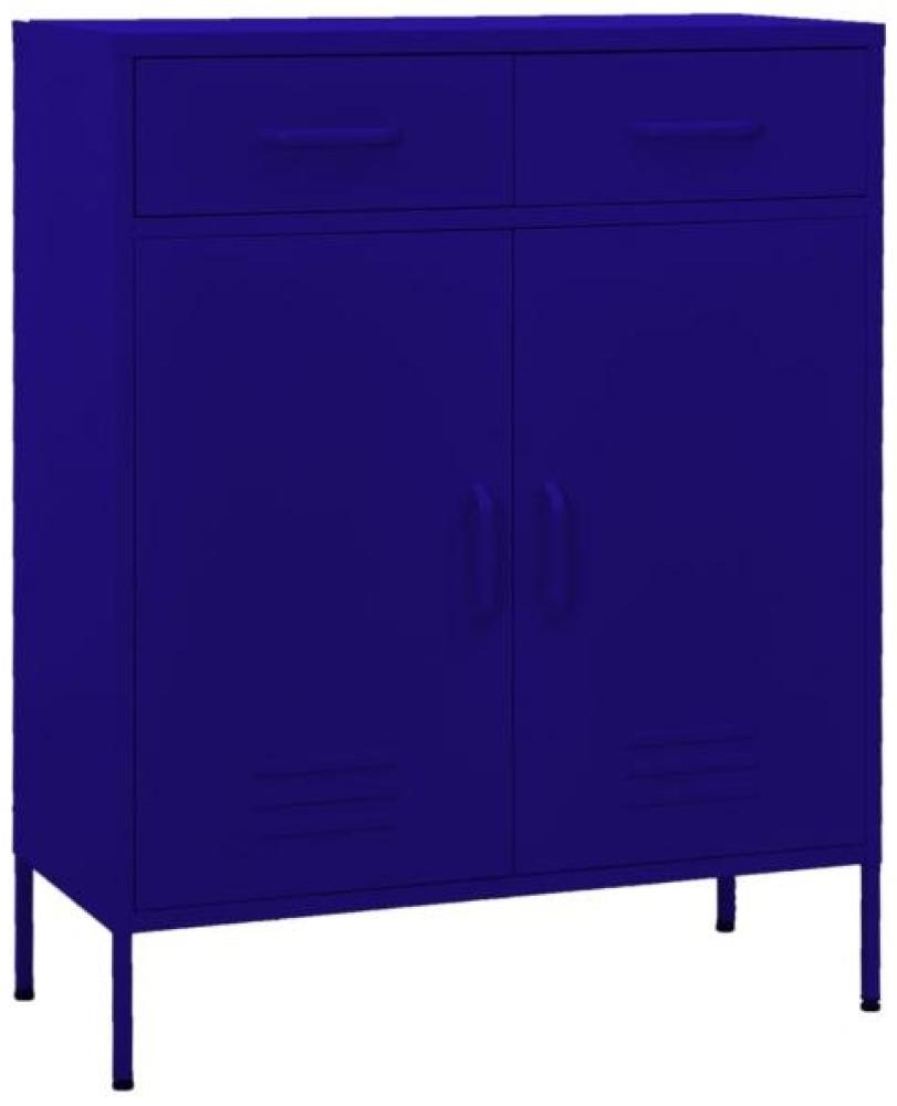 vidaXL Lagerschrank Marineblau 80x35x101,5 cm Stahl 336154 Bild 1