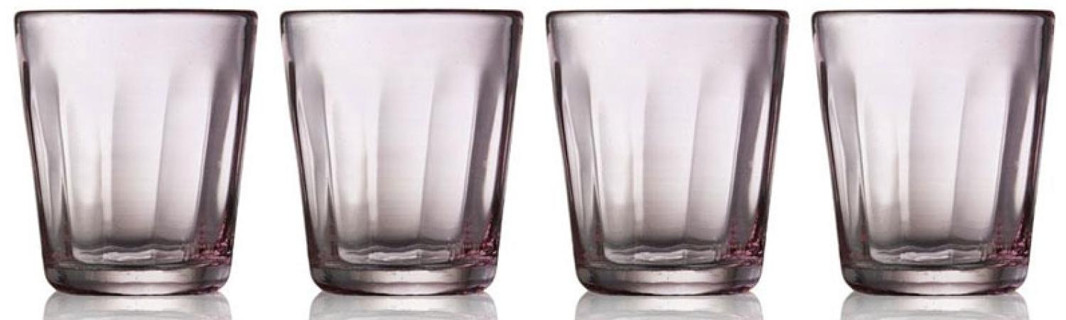 Lyngby Glas 4er-Set Caféglas 33 cl Verona Pink Glas Bild 1