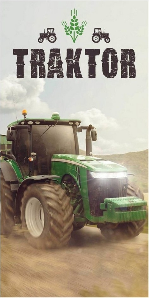 Traktor Duschtuch Badetuch Handtuch Strandtuch Trecker 70x140 cm Bild 1