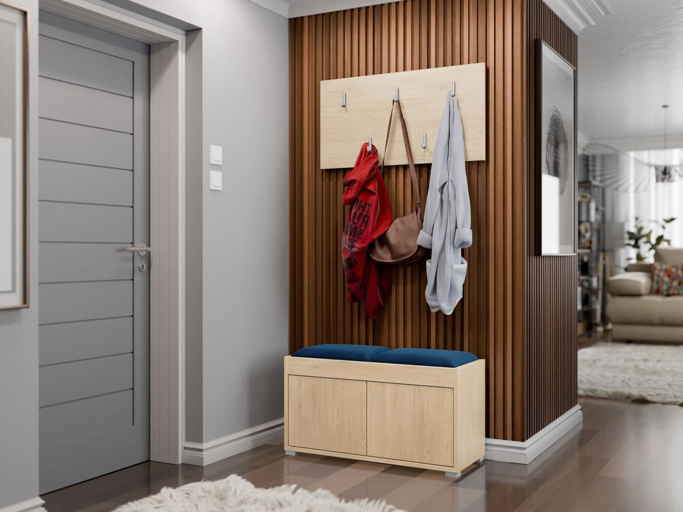 Garderoben-Set Gesita VII (Farbe: Eiche Cremona, Manila 26) Bild 1