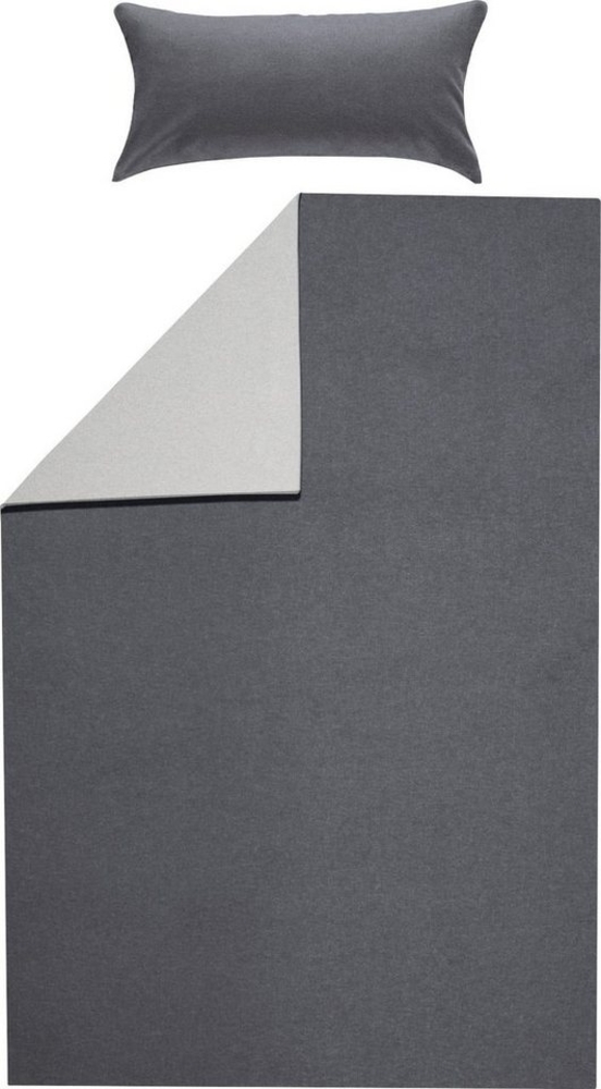 Erwin Müller Bettwäsche Wendebettwäsche, Biber, Uni Bild 1