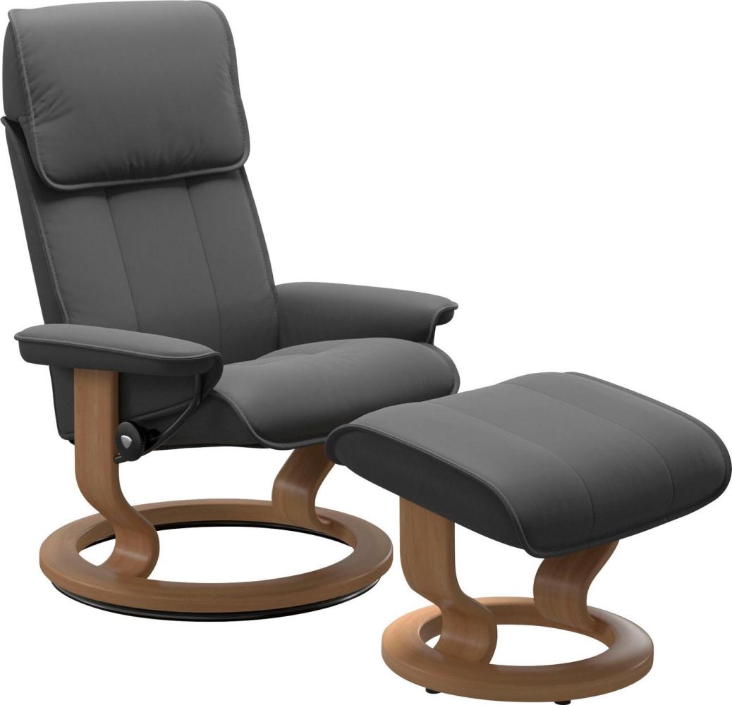 Stressless® Relaxsessel Admiral (Set, Relaxsessel inkl. Hocker), mit Classic Base, Größe M & L, Gestell Eiche Bild 1