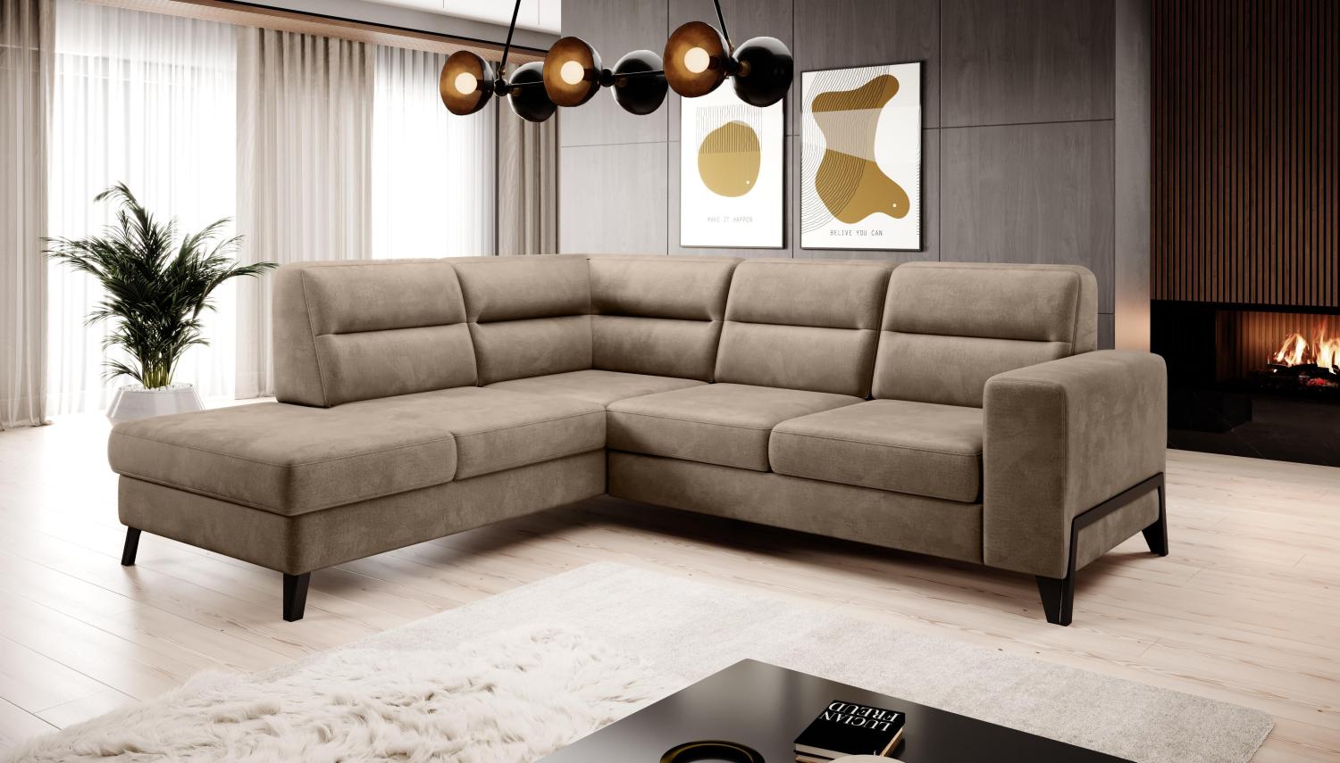 Wohnideebilder Cassara Hellbraun Ecksofas & Eckcouches CO-CAS-LT-20NU Bild 1