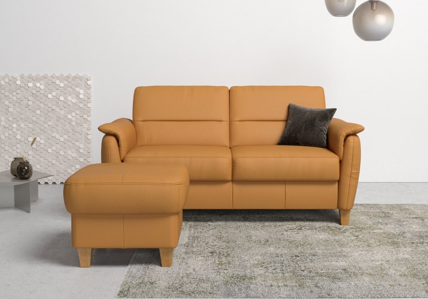 Home affaire 2,5-Sitzer Palmera, Federkern-Polsterung, Steckvorrichtung für 2 Kopfstützen (optional) Bild 1