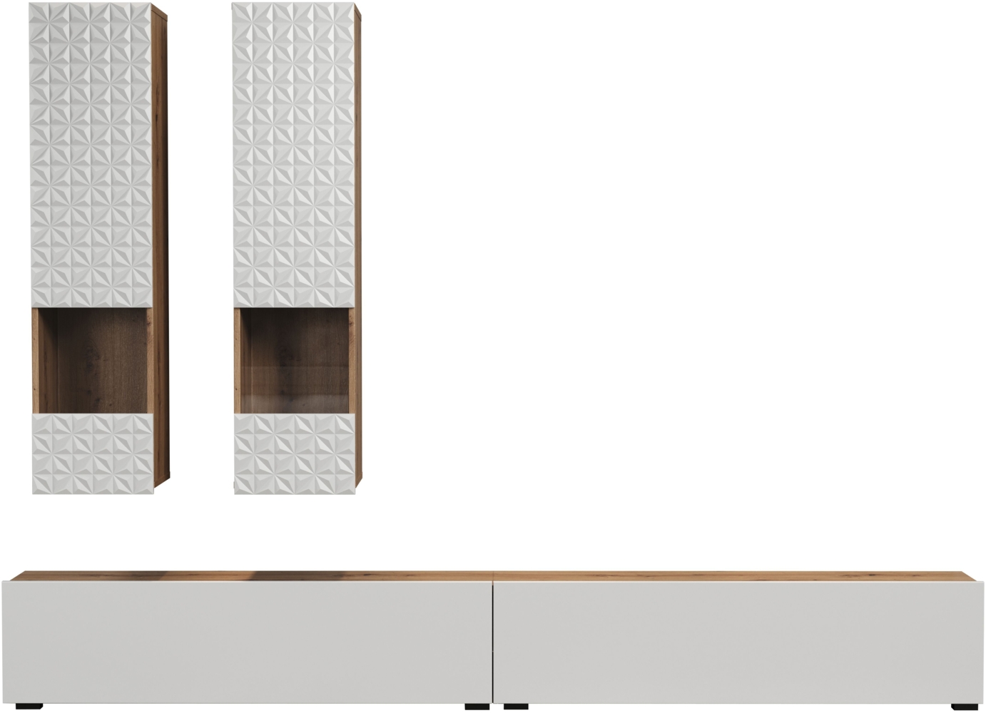 trendteam Wohnwand, (Anbauwand), Wohnwand Schrankwand 241 x 200 x 30 cm Bild 1