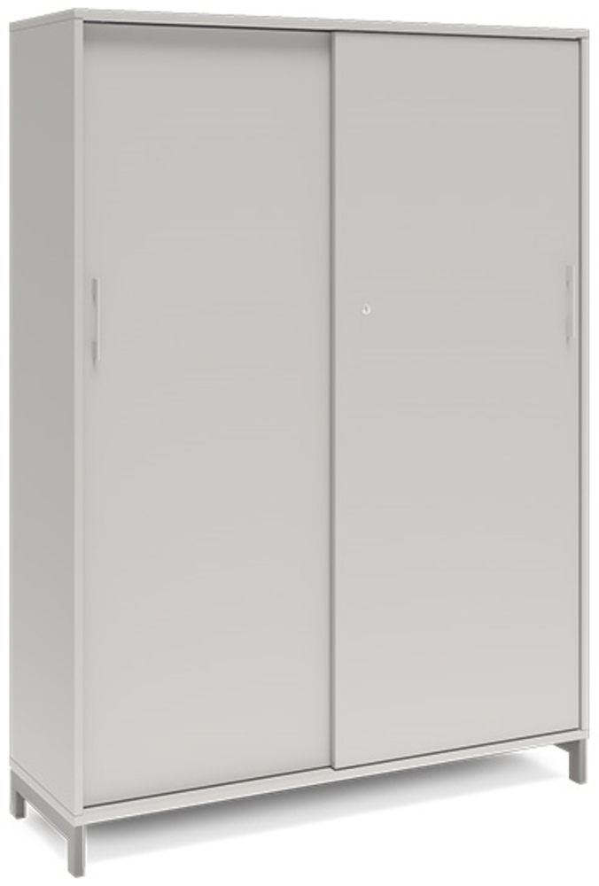 Büroschrank DNA 1200x1660 mm Hellgrau/Weiß Schiebetür 4A4 Bild 1