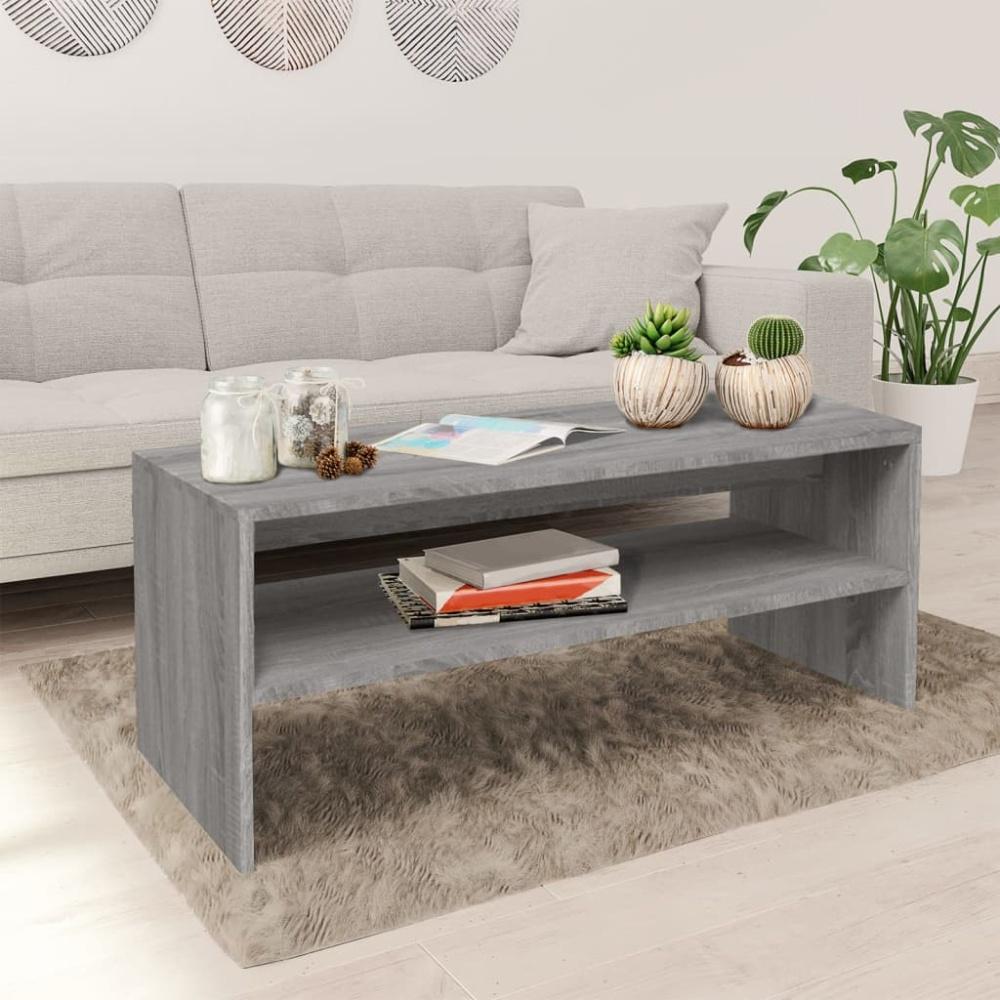 vidaXL Couchtisch Grau Sonoma 100x40x40 cm Holzwerkstoff 815256 Bild 1