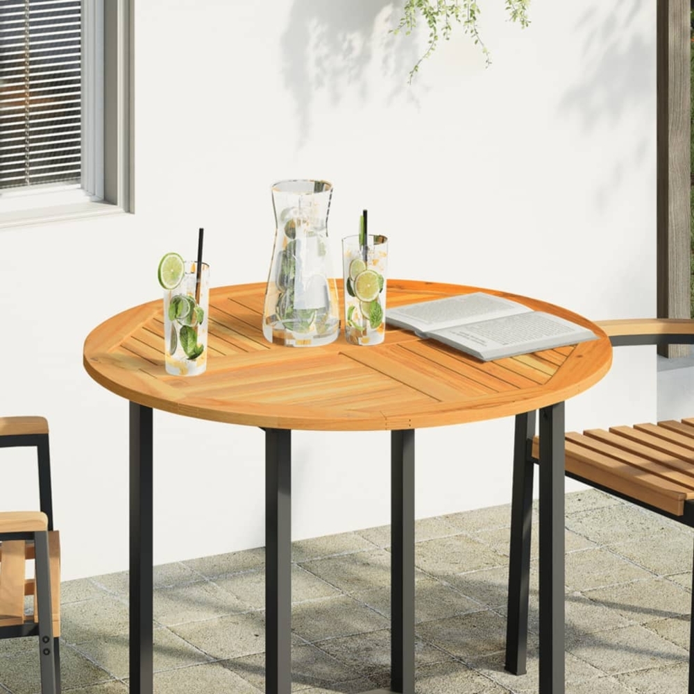 vidaXL Tischplatte Ø90x2,2 cm Rund Massivholz Akazie 4004251 Bild 1