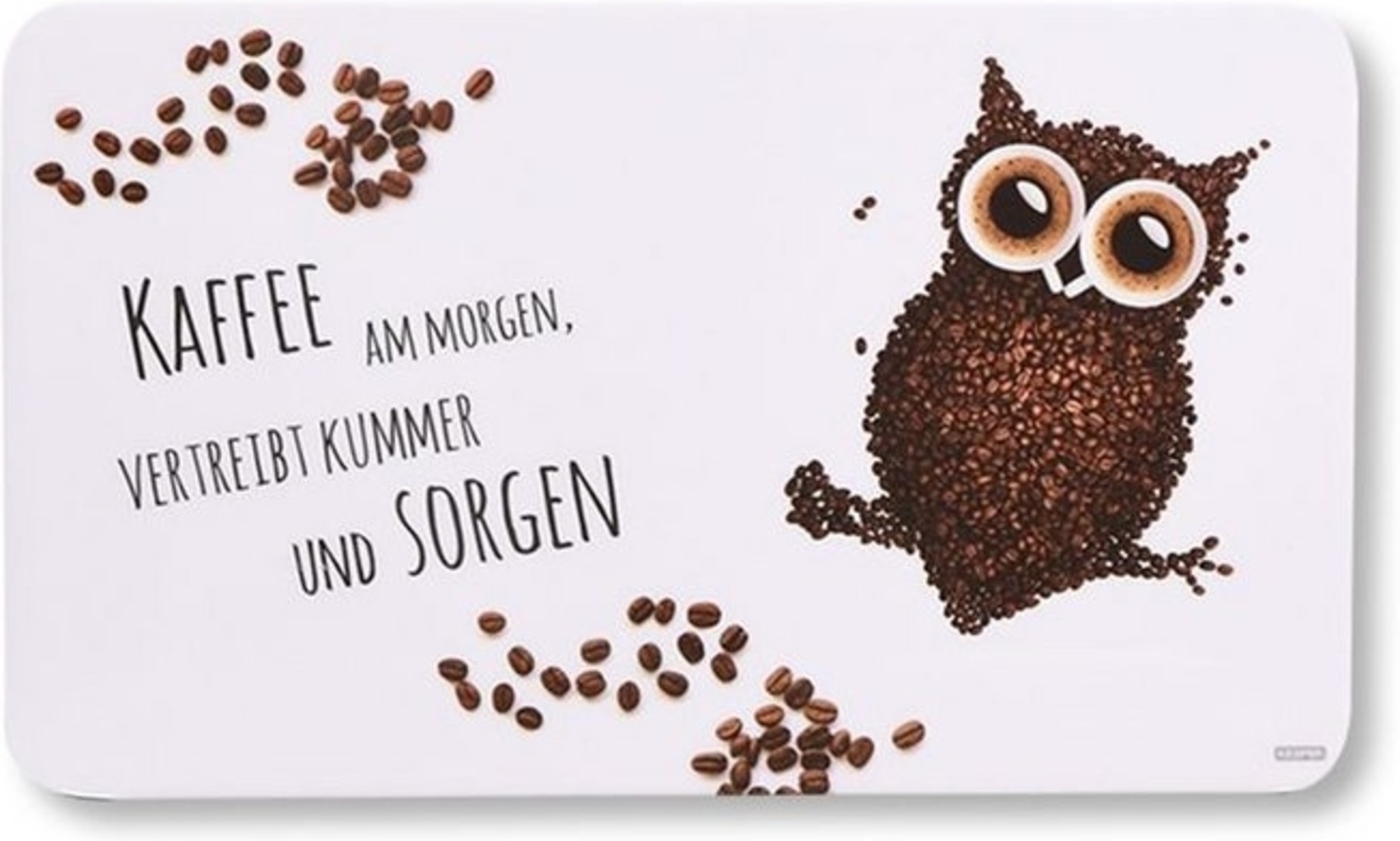 KESPER Dekor-Frühstücksbrettchen Kaffee Eule 23,5x14cm 110931 Bild 1