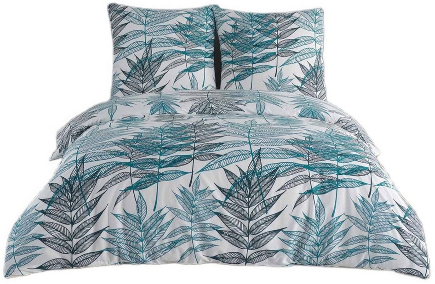 Buymax Bettwäsche Bettbezug-Set Amazon, Renforcé, 2 teilig, Qualität 100% Baumwolle Bettwäsche-Set 155x220 cm mit Reißverschluss Bild 1