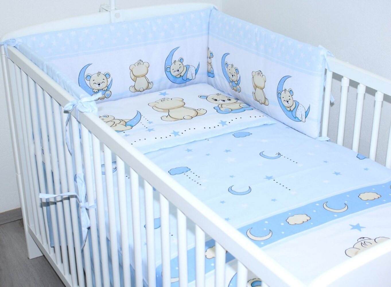 Primawela Babybettwäsche 3 teiliges Baby Bettset mit Bettwäsche und Nestchen für Bett 70x140 cm Bild 1