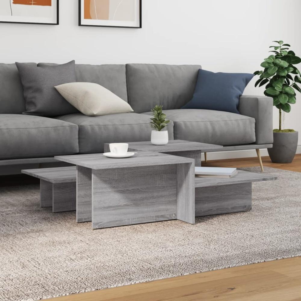 vidaXL Couchtische 2 Stk. Grau Sonoma Holzwerkstoff 3216159 Bild 1