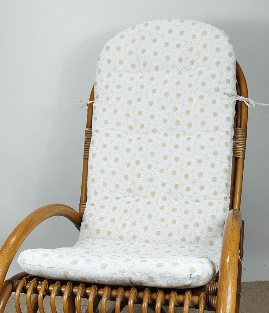 Rattani Polsterauflage Polster für Rattan Schaukelstuhl, Sesselauflage 125 x 50 x 6 cm Bild 1