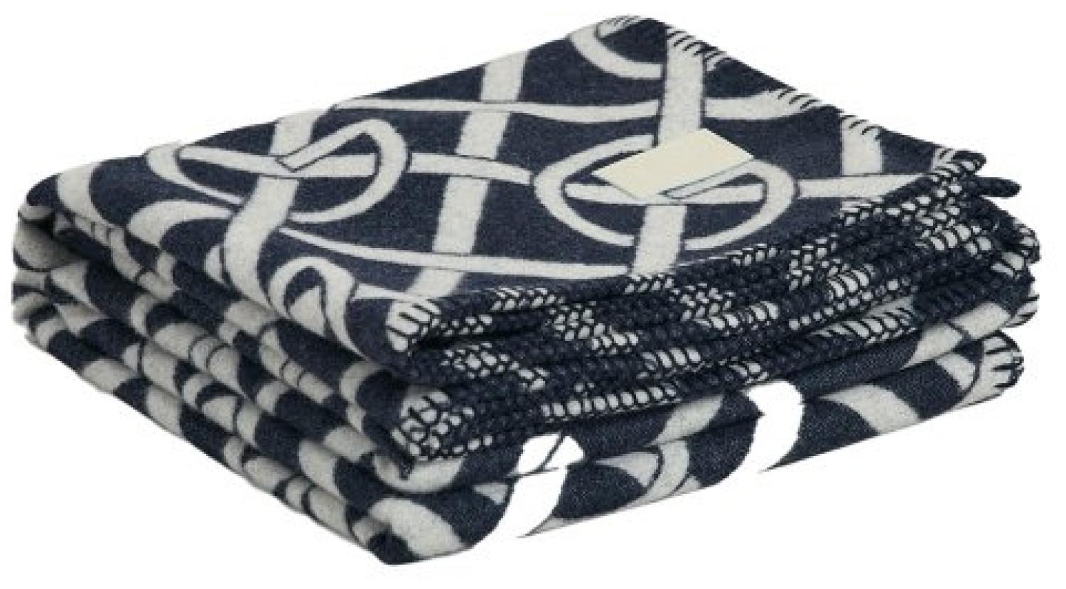 Gant Home Wolldecke G-Patterned Throw Evening Blue (130x180 cm) 853102102-433-130x180 Bild 1