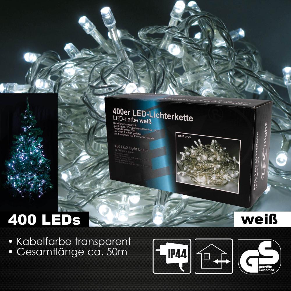 400er LED Lichterkette Außen Innen Partylichterkette Weihnachtslichterkette weiß Bild 1