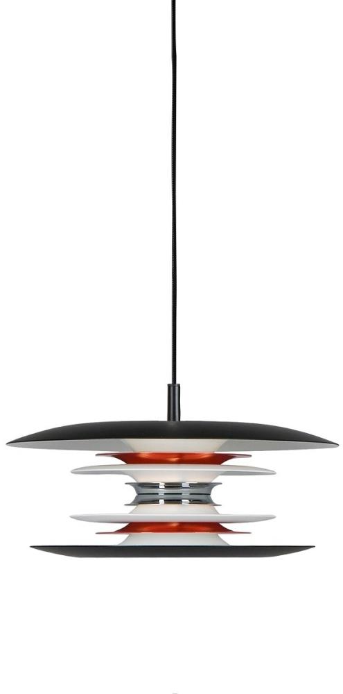 Belid Diablo Pendelleuchte 300mm schwarz matt rot G9 Bild 1