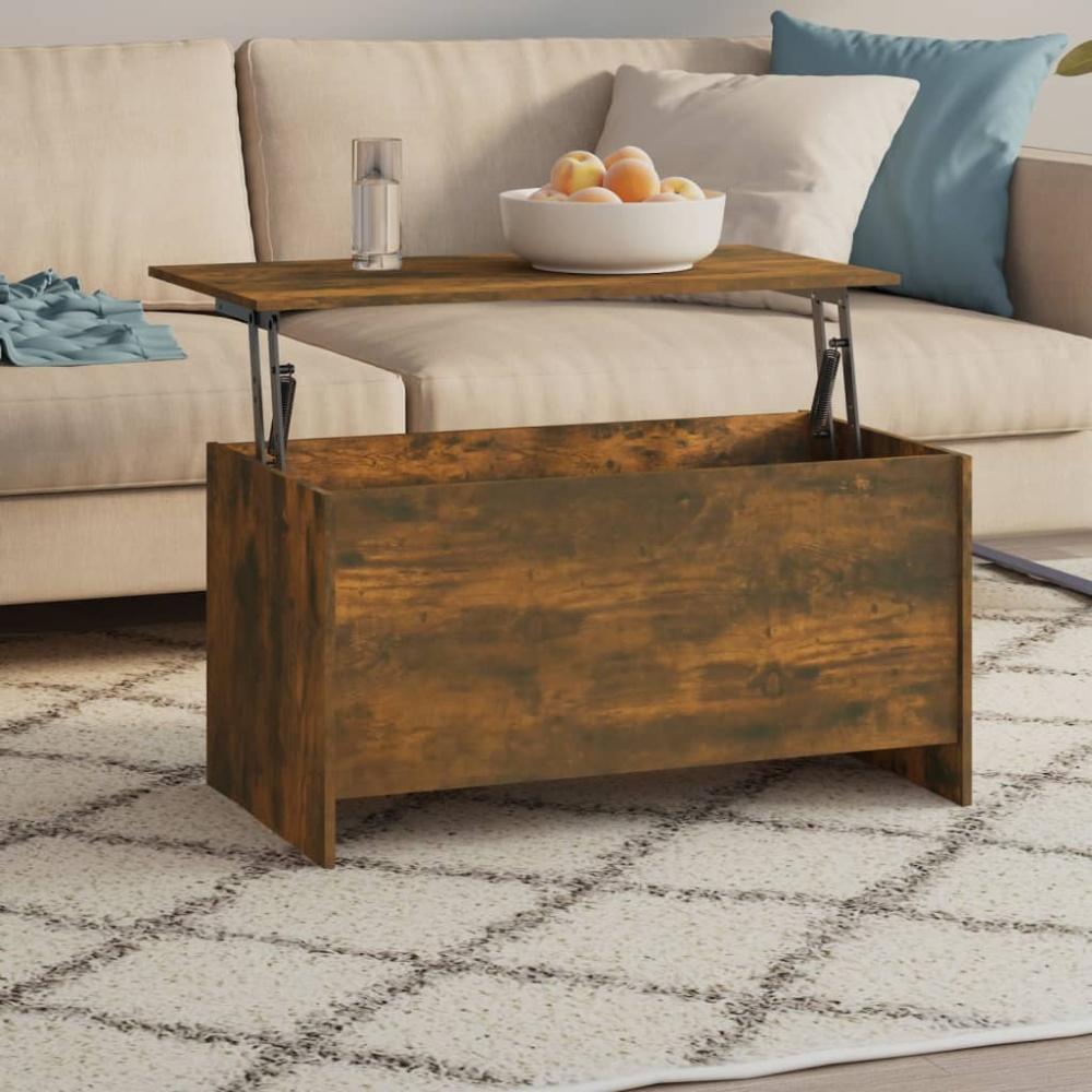 vidaXL Couchtisch Räuchereiche 102x55,5x52,5 cm Holzwerkstoff 819266 Bild 1