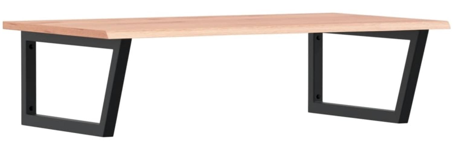 vidaXL Waschtischplatte mit Halterung Stahl und Massivholz Eiche 3302651 Bild 1