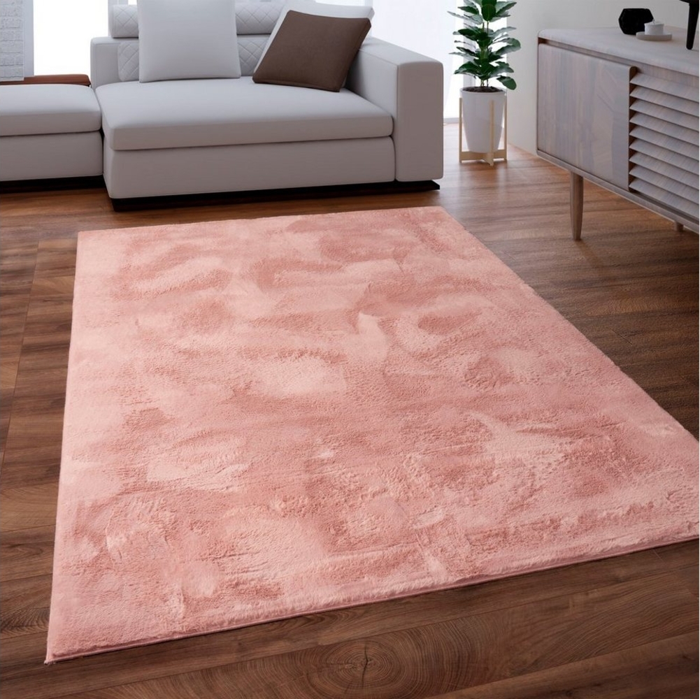 Paco Home Fellteppich Kunstfell Soft 380, rechteckig, Höhe: 14 mm, Langflor, Kuschelteppich - besonders weich, Uni-Farben Bild 1