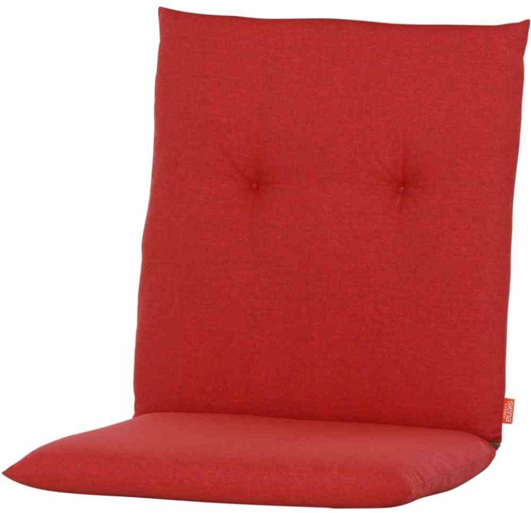 SIENA GARDEN MIRACH Sesselauflage 100 cm Dessin Uni rot, 100% Baumwolle Bild 1