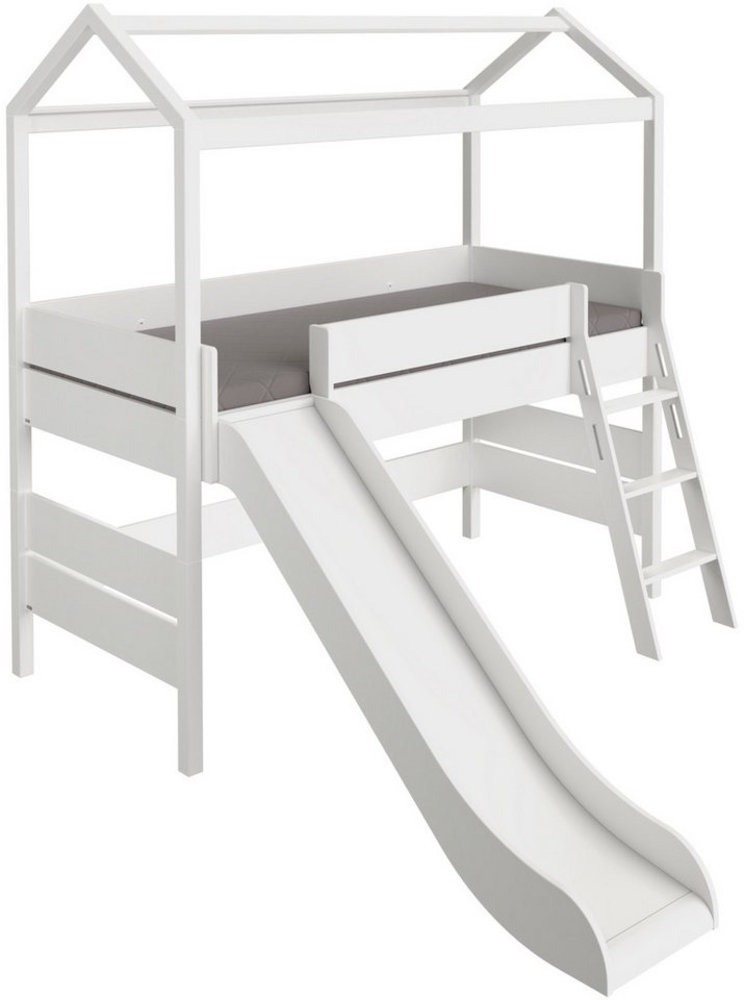 PAIDI Hausbett TINY HOUSE, Spielbett mit Rutsche und Rausfallschutz, individuell gestaltbar Bild 1