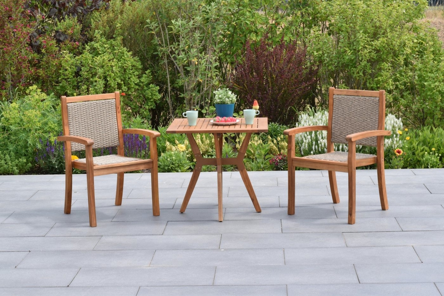 MERXX Garten-Essgruppe »Castilla«, (Set, 3-tlg, Geöltes Akazienholz), Tisch: LxB: 70x70 cm Bild 1