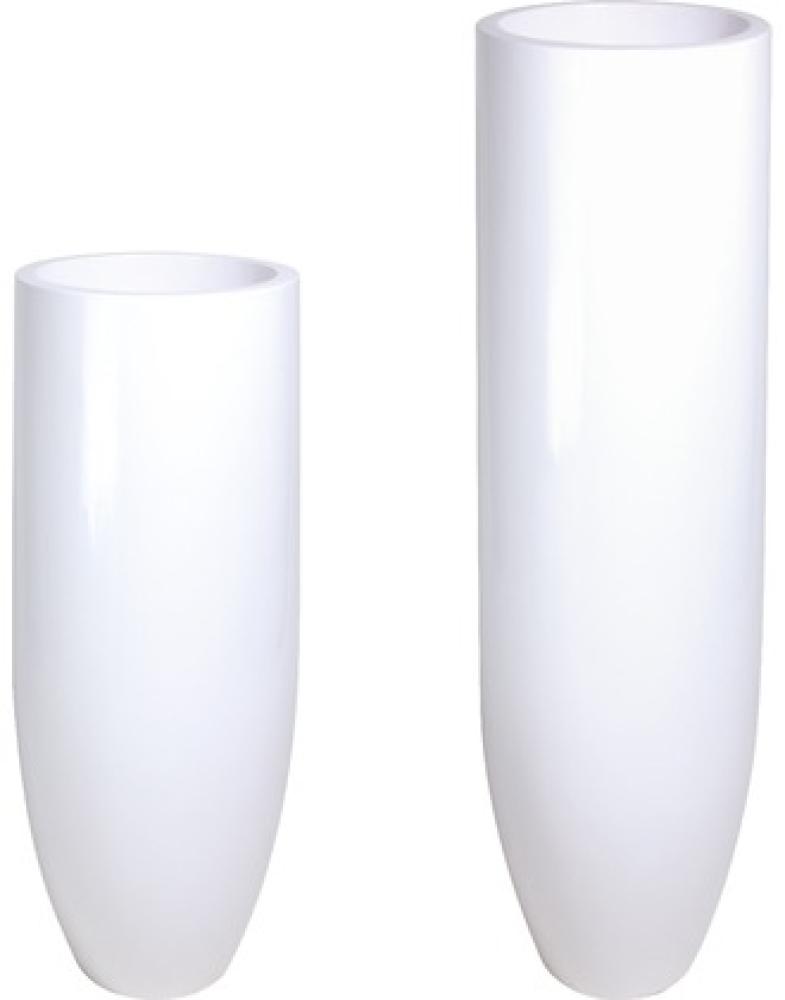 Premium witterungsbeständige Bodenvase Pandora Ø 50 cm, Höhe 125 cm weiß Bild 1