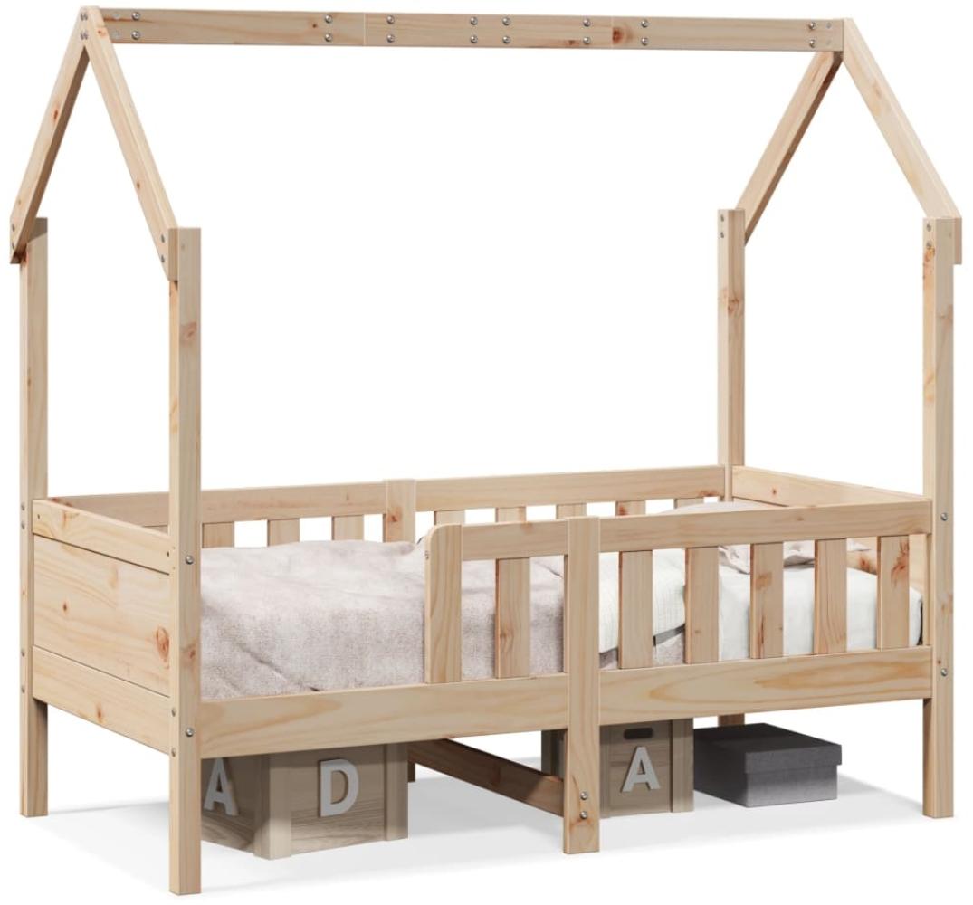 vidaXL Kinderbett Hausbett 70x140 cm Massivholz Kiefer 850713 Bild 1