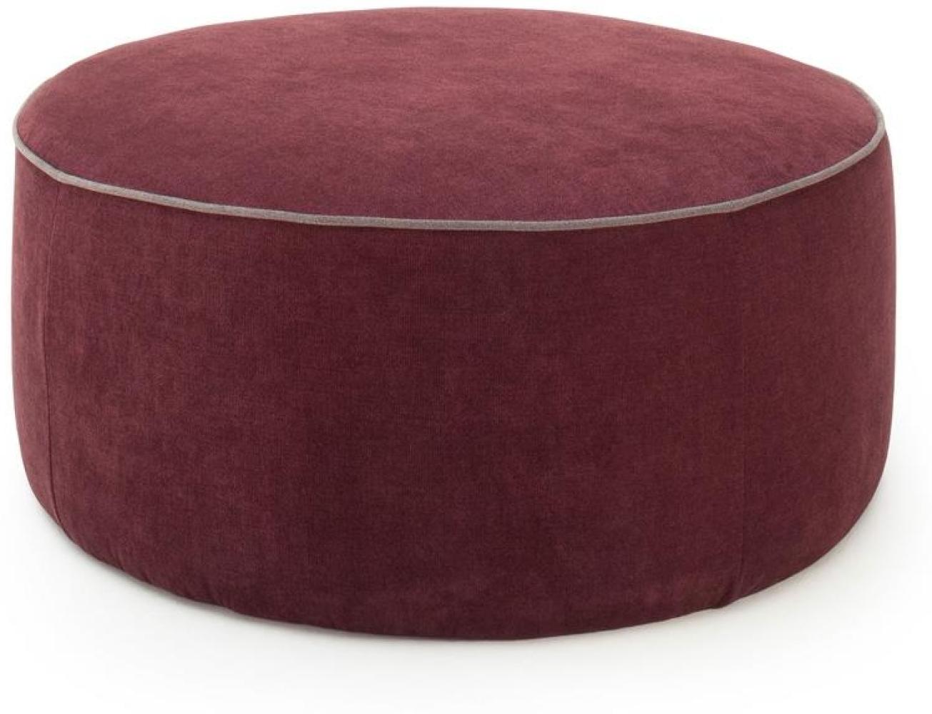 Hocker CIRCLE Big Rundhocker rot d=86 cm mit Keder in grau Bild 1