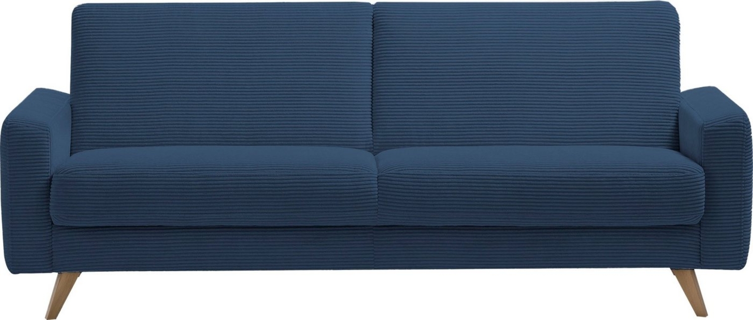 exxpo - sofa fashion 3-Sitzer Samso, elegant und bequem, aktueller Cord Bezug, Kippcouch, hochwertige Verarbeitung, Schlafsofa inkl. Bettfunktion und Bettkasten Bild 1