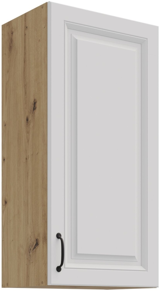 Hängeschrank 45 cm Stilo Weiß + Eiche Artisan Küchenzeile Küchenblock Küche Landhaus Höhe 90 cm Bild 1