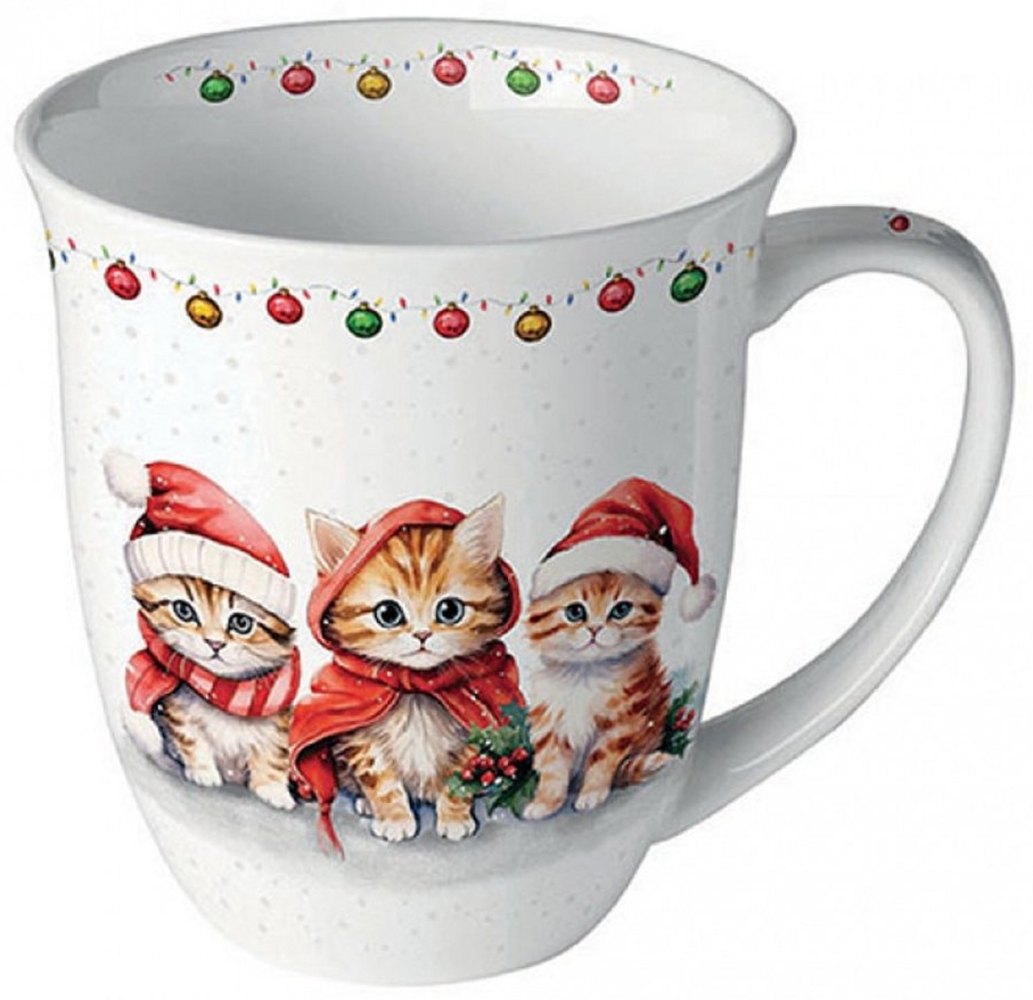 Annimuck Becher Ambiente Tasse Kaffeebecher Funny Cute Kittens Katzen 0,4 l Bild 1