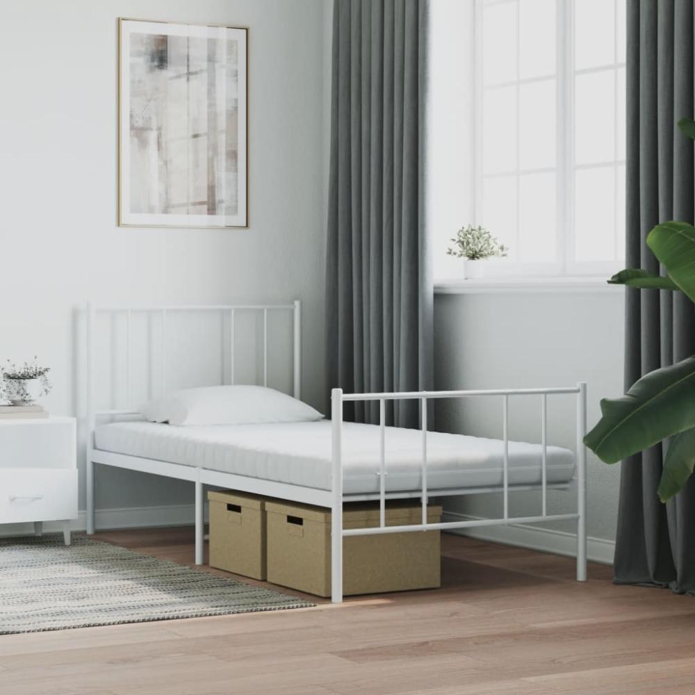 vidaXL Schaumstoffmatratze Kinder Weiß 80x160 cm 7-Zonen Härte 20 ILD 4016553 Bild 1