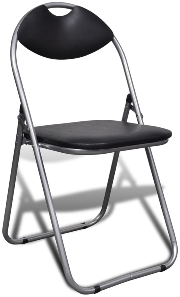 vidaXL Klappbare Esszimmerstühle 6 Stk. Schwarz Kunstleder und Stahl 241494 Bild 1
