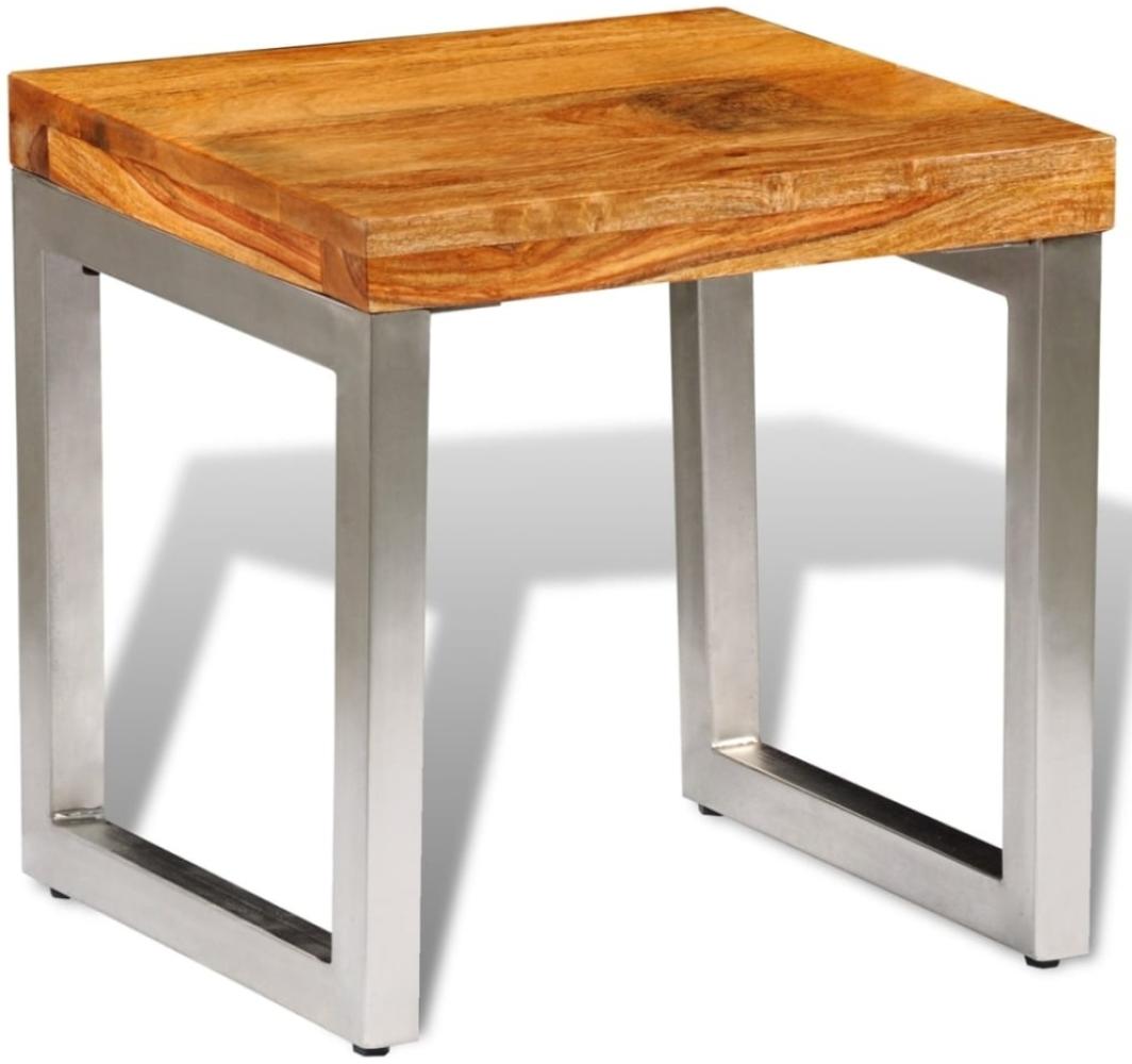 Couchtisch Massivholz/ Metall, 45 x 41 x 45 cm Bild 1