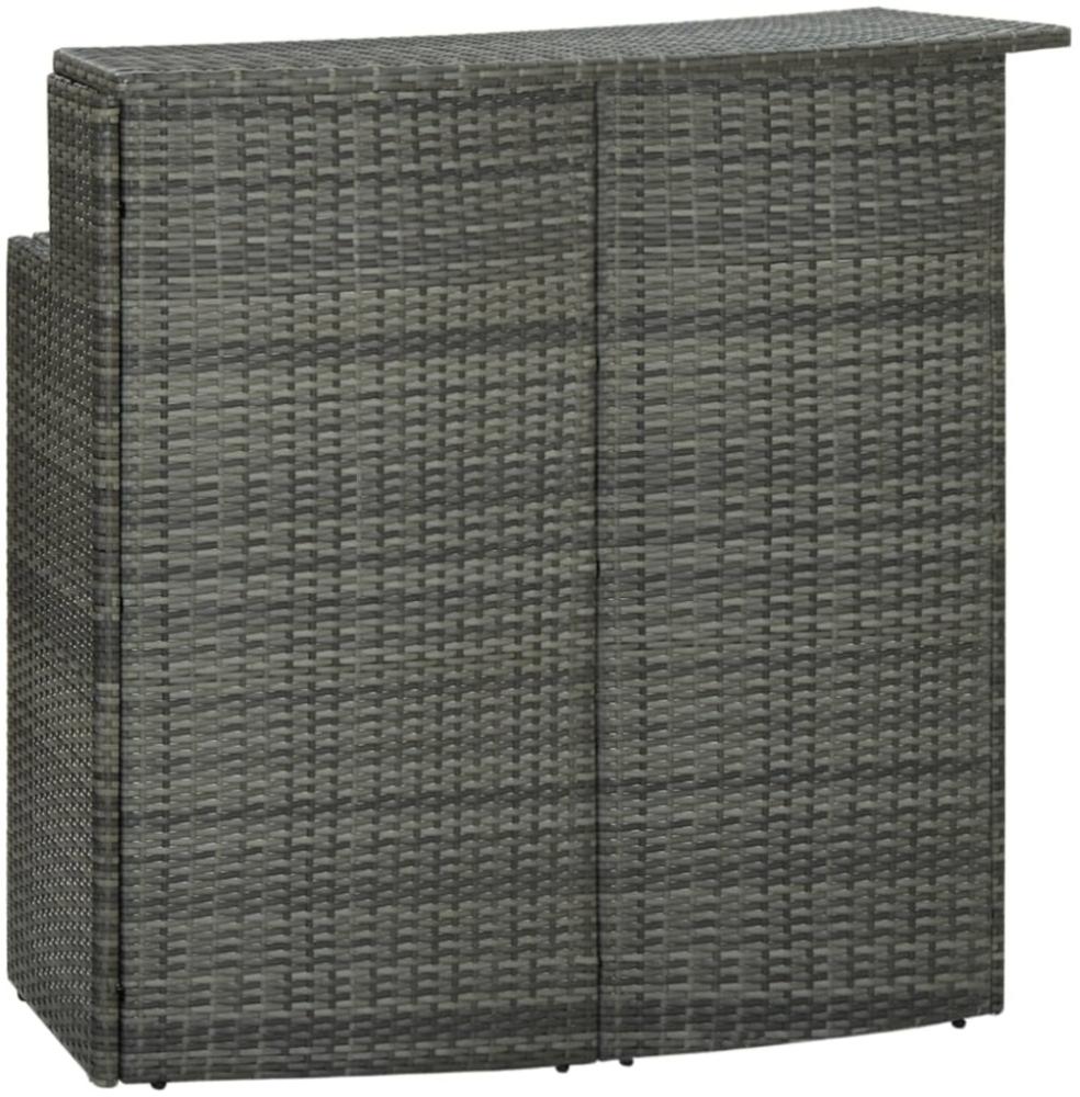 vidaXL Garten-Bartisch Grau 120x55x110 cm Poly Rattan 313469 Bild 1