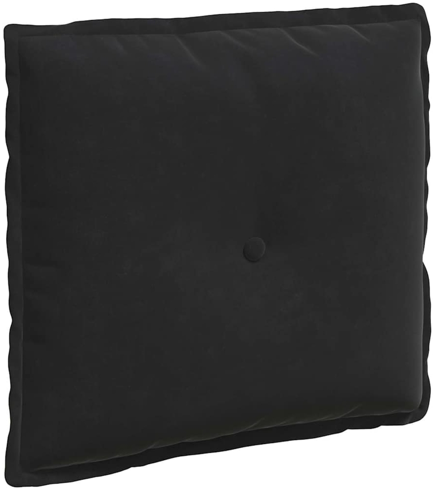 vidaXL Rückenkissen Schwarz 50 x 45 cm Cordstoff 42014638 Bild 1