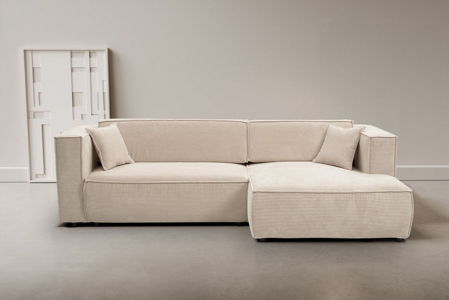 WERK2 Ecksofa Atlanta, Design Ecksofa mit hohem Komfort, Schlaffunktion & Bettkasten Bild 1