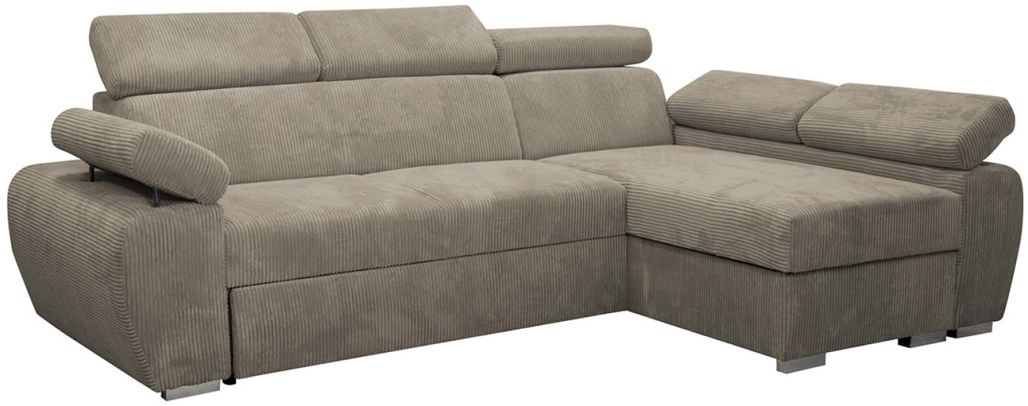 Ecksofa Boston Mini Premium Cord (Farbe: Poso 02, Seite: Rechts 2R+LC) Bild 1