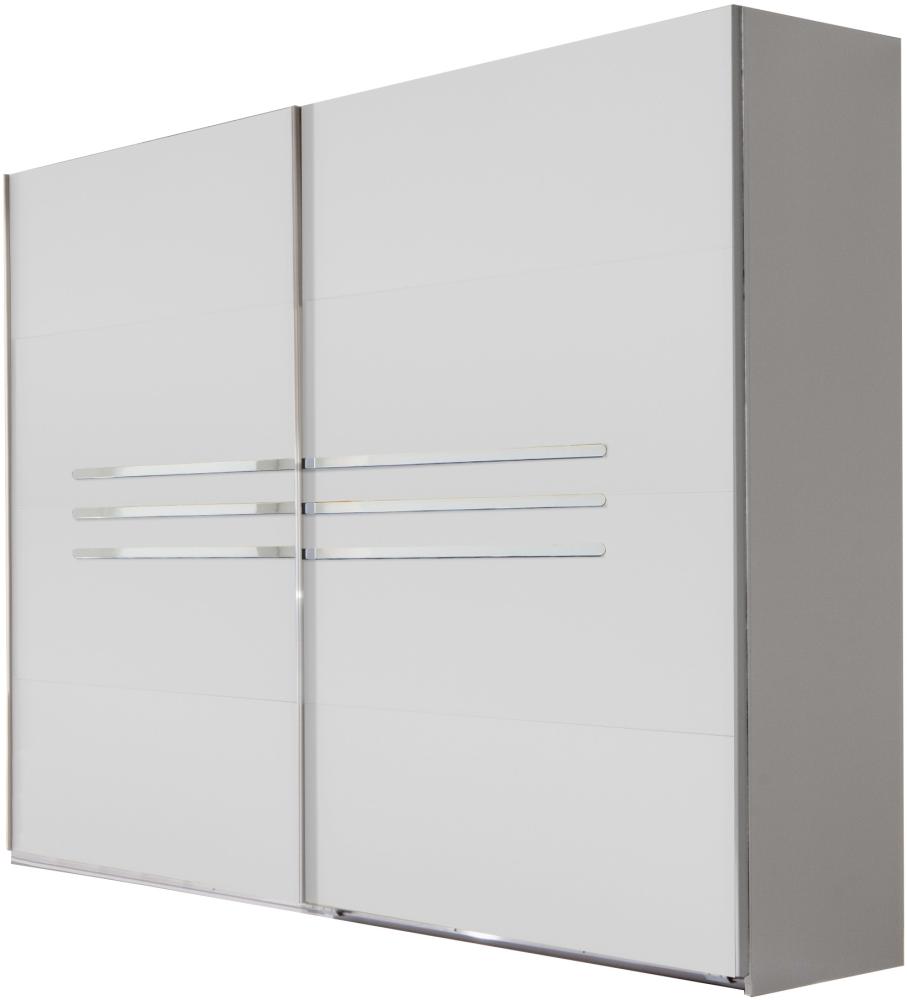 Schwebetürenschrank >Anna< in WEISS - 225x208x65cm (BxHxT) Bild 1