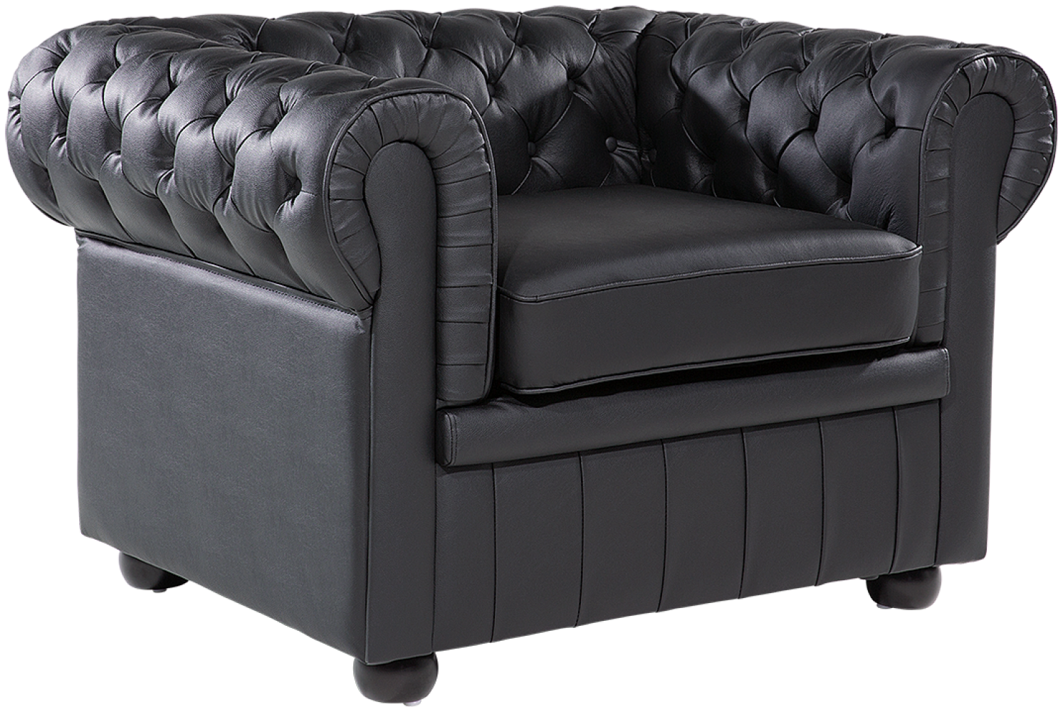 Sessel Leder schwarz CHESTERFIELD Bild 1