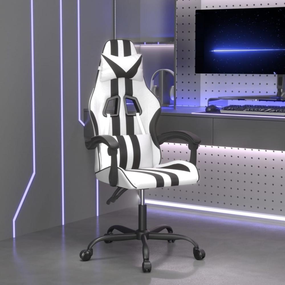 vidaXL Gaming-Stuhl Weiß und Schwarz Kunstleder 3143828 Bild 1