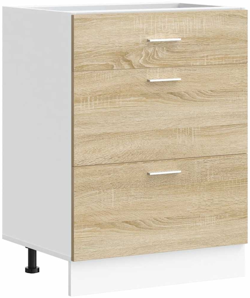 vidaXL Küchenunterschrank Lyon Sonoma-Eiche Holzwerkstoff 854252 Bild 1