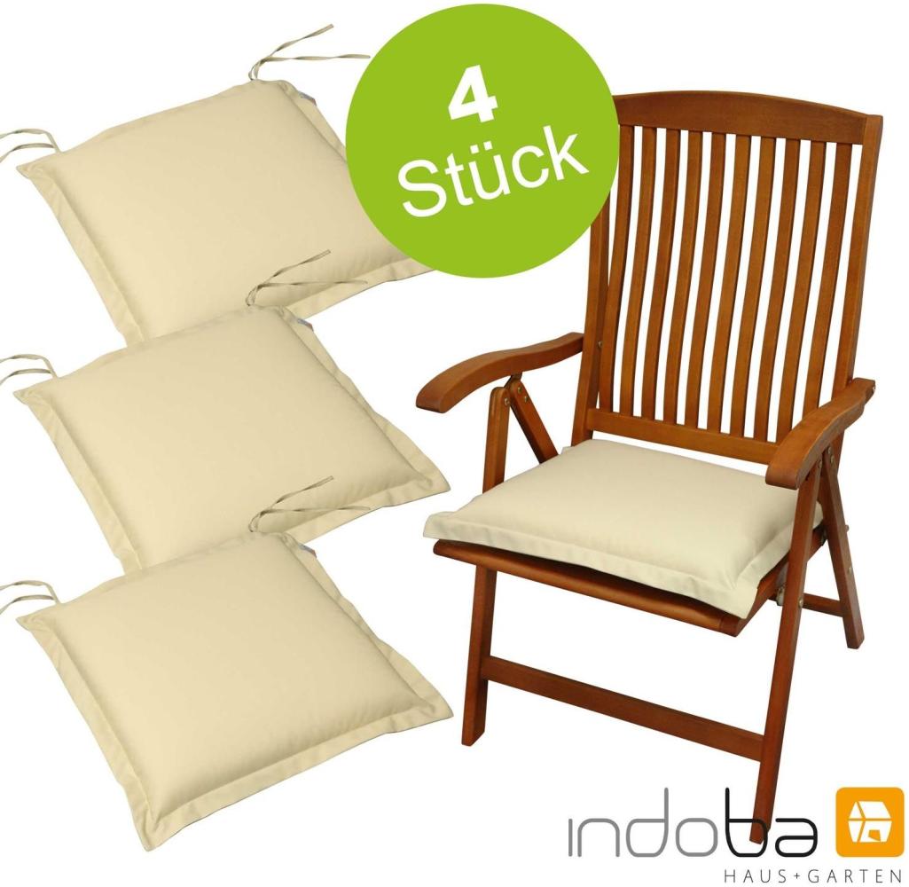 4 x indoba - Sitzkissen Serie Premium - extra dick - Beige Bild 1