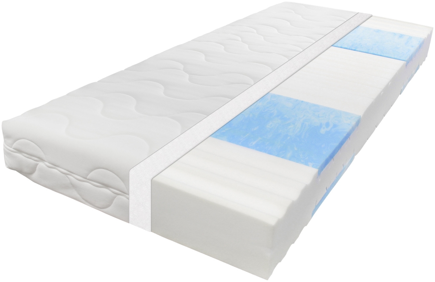 Blue Vision Matratze 80x200 Höhe 19cm, 7-Zonen Kaltschaummatratze H4, Blauer Engel, Öko-Tex zertifiziert, Made in Germany Bild 1