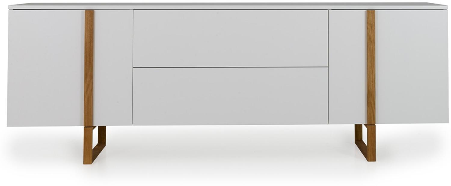 Sideboard groß 'Lillehammer' - Weiß/ Eiche Bild 1